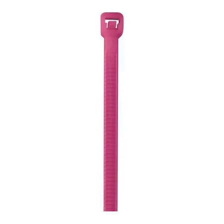 Partners Brand Cable Tie, 8 in L, Fluorescent Pink, Nylon, 40 lb Strength, 1000 PK CT444L