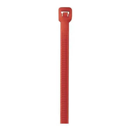 Partners Brand Cable Tie, 8 in L, Fluorescent Red, Nylon, 40 lb Strength, 1000 PK CT444K