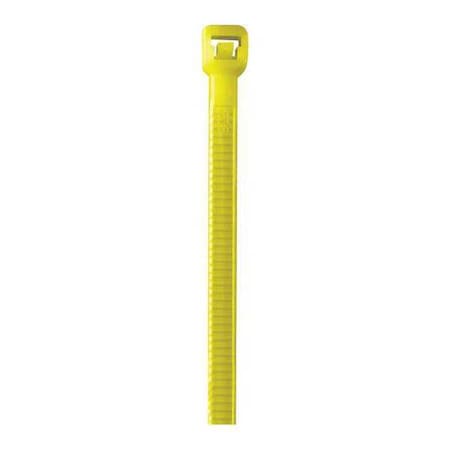 Partners Brand Cable Tie, 8 in L, Fluorescent Yellow, Nylon, 40 lb Strength, 1000 PK CT444J