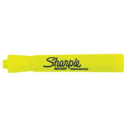 Sharpie Sharpie Accent Highlighters, Fluorescent Yellow, PK12 MK601FYE