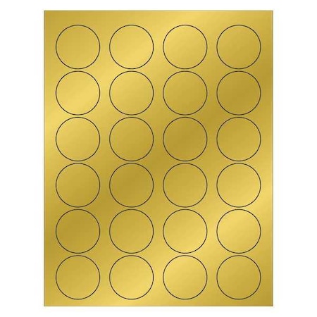 Tape Logic Tape Logic Foil Circle Laser Labels, 1 5/8", Gold, PK2400 LL216GD