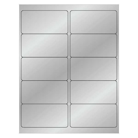 Tape Logic Tape Logic Foil Rectangle Laser Labels, 4" x 2", Silver, PK1000 LL211SR
