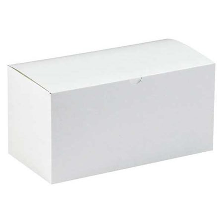 Partners Brand 12 in x 6 in x 6 in Gift Box, White, Fiberboard, 50 PK GB126