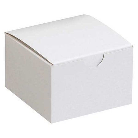 Partners Brand 3 in x 3 in x 2 in Gift Box, White, Fiberboard, 100 PK GB332