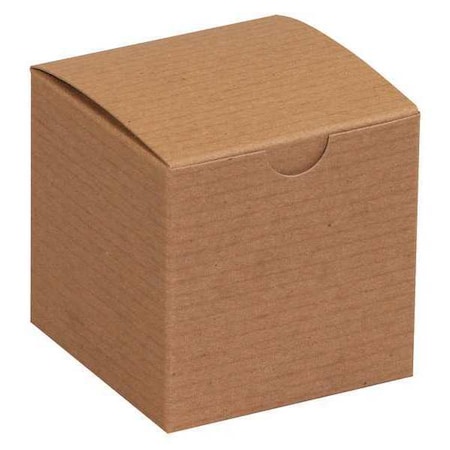 Partners Brand 3 in x 3 in x 3 in Gift Box, Kraft, Fiberboard, 100 PK GB333K