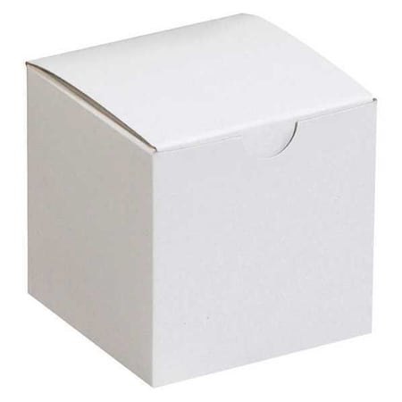 Partners Brand 3 in x 3 in x 3 in Gift Box, White, Fiberboard, 100 PK GB333