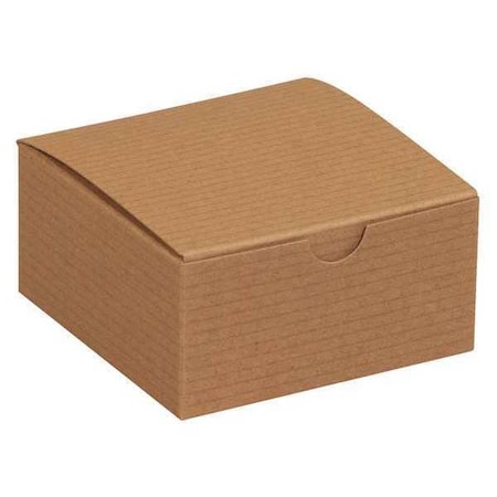 Partners Brand 4 in x 4 in x 2 in Gift Box, Kraft, Fiberboard, 100 PK GB442K