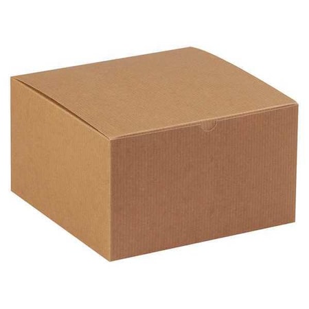 Partners Brand 10 in x 10 in x 6 in Gift Box, Kraft, Fiberboard, 50 PK GB101K