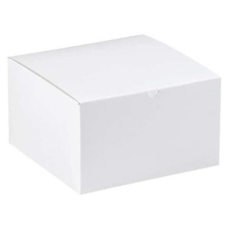 Partners Brand 10 in x 10 in x 6 in Gift Box, White, Fiberboard, 50 PK GB101