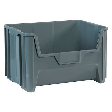 Partners Brand Hang & Stack Storage Bin, Gray, 3 PK BING112