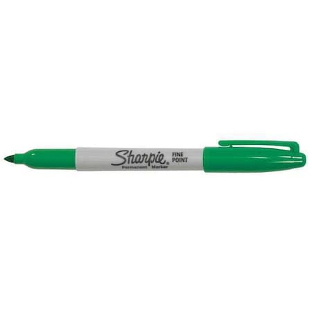 Sharpie Sharpie Fine Point Permanent Markers, Green, PK12 MK301GN