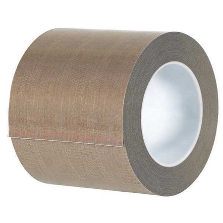 Partners Brand PTFE Glass Cloth Tape, 3 Mil, 4" x 18 yds., Brown, 1/Case T969213