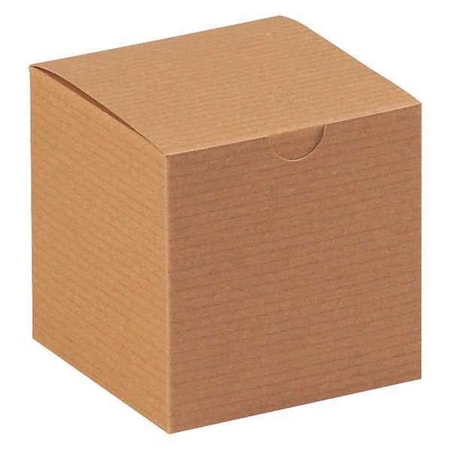 Partners Brand 4 in x 4 in x 4 in Gift Box, Kraft, Fiberboard, 100 PK GB444K