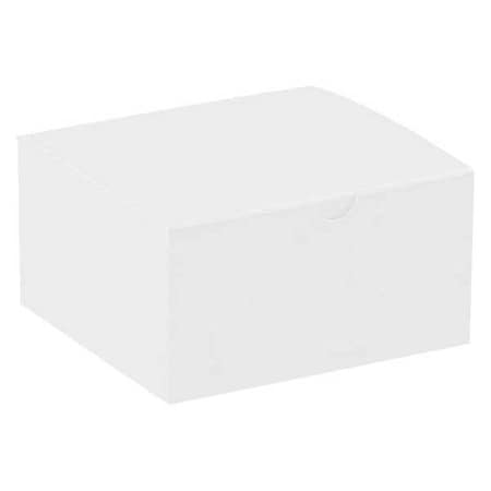 Partners Brand 5 in x 5 in x 3 in Gift Box, White, Fiberboard, 100 PK GB553