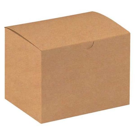 Partners Brand 6 in x 4 1/2 in x 4 1/2 in Gift Box, Kraft, Fiberboard, 100 PK GB644K