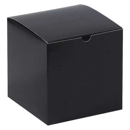 Partners Brand 6 in x 6 in x 6 in Gift Box, Black, Fiberboard, 100 PK GB666BK