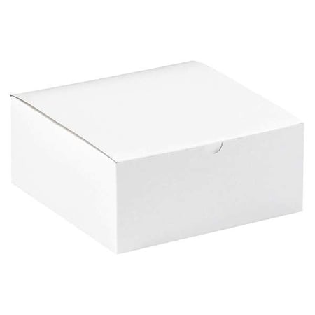 Partners Brand 8 in x 8 in x 3 1/2 in Gift Box, White, Fiberboard, 100 PK GB883