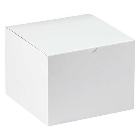 Partners Brand 8 in x 8 in x 6 in Gift Box, White, Fiberboard, 50 PK GB886