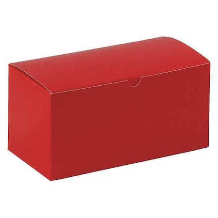Partners Brand 9 in x 4 1/2 in x 4 1/2 in Gift Box, Holiday Red, Fiberboard, 100 PK GB944R