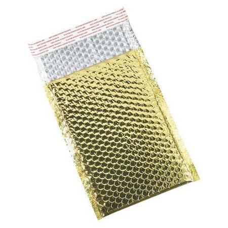 Partners Brand Glamour Bubble Mailers, 7 1/2" x 11", Gold, PK72 GBM0711GD