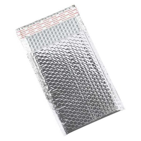 Partners Brand Glamour Bubble Mailers, 7 1/2" x 11", Silver, PK72 GBM0711S