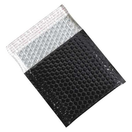 Partners Brand Glamour Bubble Mailers, 7" x 6 3/4", Black, PK72 GBM0706BK