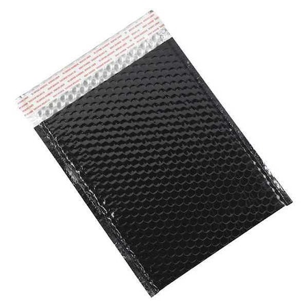 Partners Brand Glamour Bubble Mailers, 9" x 11 1/2", Black, PK100 GBM0911BK