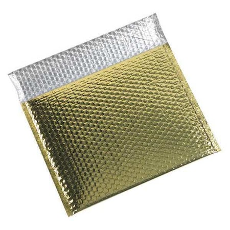 Partners Brand Glamour Bubble Mailers, 13 3/4" x 11, Gold, PK48 GBM1311GD