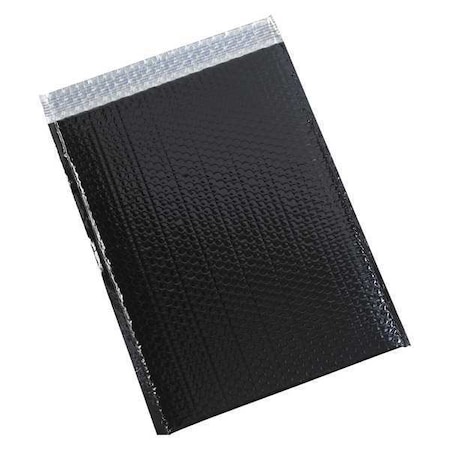 Partners Brand Glamour Bubble Mailers, 13" x 17 1/2", Black, PK100 GBM1317BK