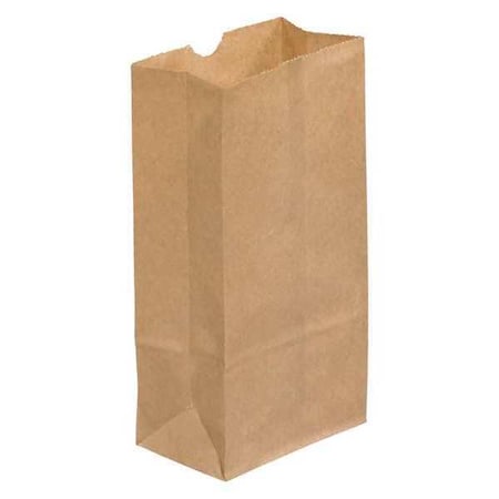 Partners Brand Grocery Bags, 3" x 1 7/8" x 5 7/8", Kraft, PK500 BGG112K