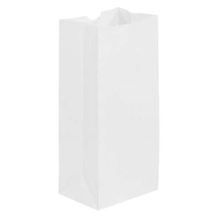Partners Brand Grocery Bags, 5" x 3 1/4" x 9 3/4", White, PK500 BGG103W