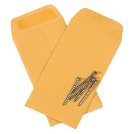 Partners Brand Gummed Envelopes, 3 1/2" x 6 1/2", Kraft, PK5000 EN1031