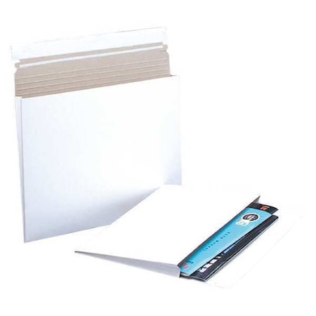 Partners Brand Gusseted Flat Mailers, 10" x 7 3/4" x 1", White, PK100 RM1G