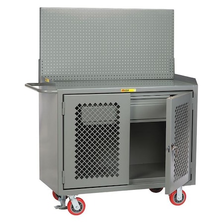Little Giant Bench Cabinet, Pegboard, Drawer, Steel Top MBP2D-HDFL-PB