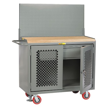 Little Giant Bench Cabinet, Pegboard, Drawer, Butch blk MJP2D-HDFL-PB