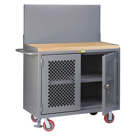 Little Giant Bench Cabinet, Pegboard, Shelf, Butch blk MJP3-2D-FL-PB