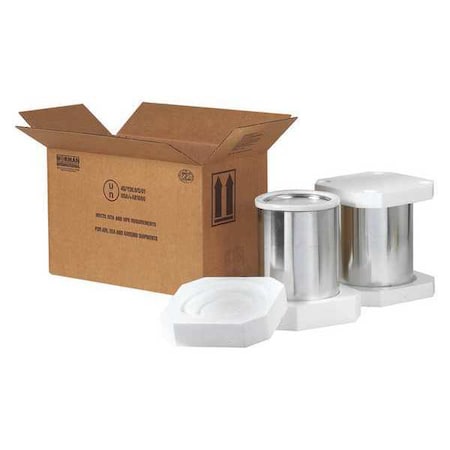 Partners Brand Foam Haz Mat Shipper Kit, 2 - 1 Gallon, 17" x 8 1/2" x 9 5/16", Kraft, 1/Each HAZFS2G