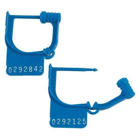 Partners Brand Easy Lock Seals, 15/16", Blue, PK1000 SE1021BL