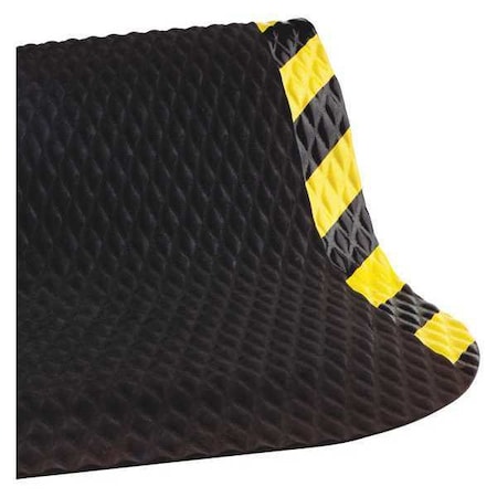 Hog Heaven Antifatigue Mat, 6 ft. L x 4 ft. W, 7/8" Thickness, Black/Yellow MAT137