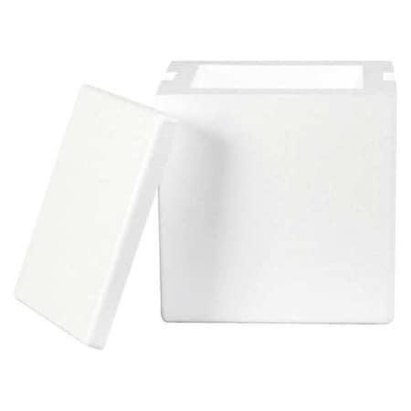 Partners Brand Insulated Foam Containers, 8" x 6" x 9", White, PK8 209F