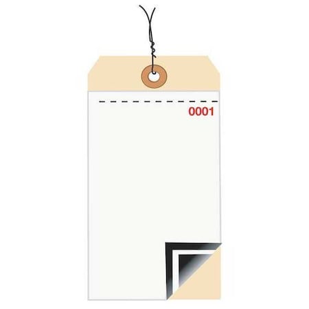 Partners Brand InventoryTag, W/Carbon, 6 1/4x3 1/8", PK500, 10 Point Cardstock, 6 1/4" W, White/Manila, 500 PK G17503