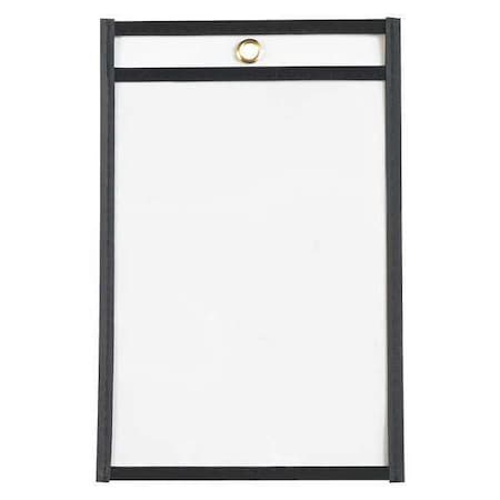 Partners Brand Stitched Job Ticket Holders, 5" x 8", Black, PK25 JTH102