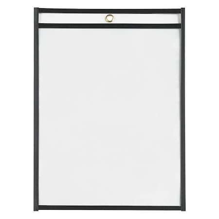 Partners Brand Stitched Job Ticket Holders, 9" x 12", Black, PK25 JTH105