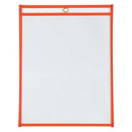 Partners Brand Stitched Job Ticket Holders, 9" x 12", Neon Orange, PK15 JTH115OR