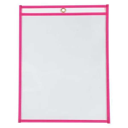 Partners Brand Stitched Job Ticket Holders, 9" x 12", Neon Pink, PK15 JTH115PK