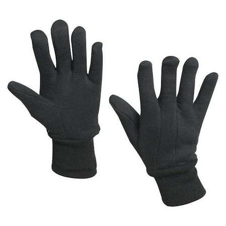 Partners Brand Knit Gloves, Black, L, 12 PK GLV1012L