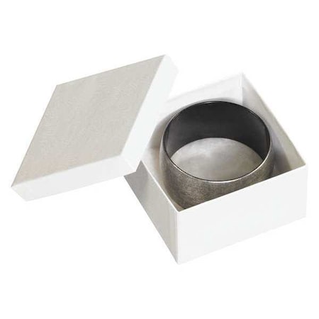 Partners Brand Jewelry Boxes, 3 1/2" x 3 1/2" x 2", White, PK100 JB332W