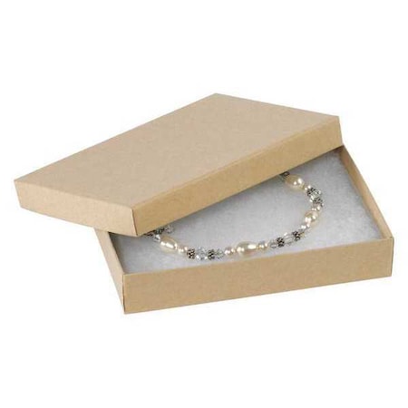 Partners Brand Jewelry Boxes, 5 1/4" x 3 3/4" x 7/8", Kraft, PK100 JB531K