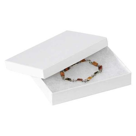 Partners Brand Jewelry Boxes, 5 1/4" x 3 3/4" x 7/8", White, PK100 JB531W
