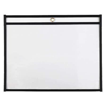 Partners Brand Stitched Job Ticket Holders, Long Side Opening , 12" x 9", Black, PK25 JTH120